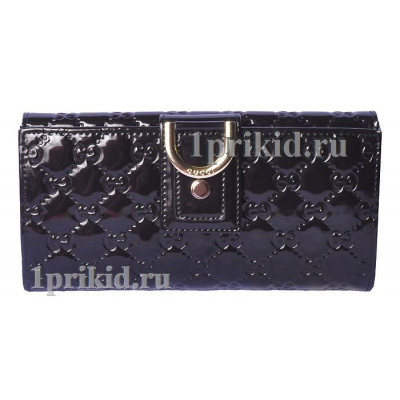 Кошелёк GUCCI женский чёрный натуральная кожа 19x10см/4567