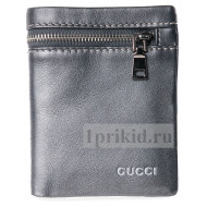 GUCCI (гучи) кошелек мужской чёрный натуральная кожа 9x12см/89036