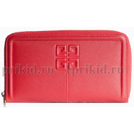 GIVENCHY(Живанши) Кошелек женский красный натуральная кожа 19x2x10см/12396