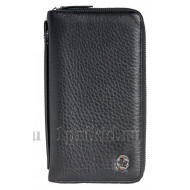 GUCCI(Гуччи) кошелек клатч мужской чёрный натуральная кожа 21x2x11см/90334