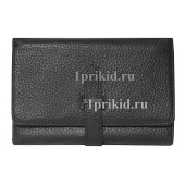 HERMES кошелёк женский чёрный натуральная кожа 15x10см/0517