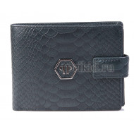 Кошелёк мужской PHILIPP PLEIN натуральная кожа 12x9см/547628 цвет серо-чёрный