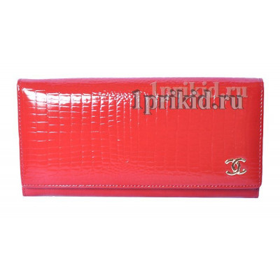 Кошелёк CHANEL C Red женский красный натуральная кожа 19x9см/001