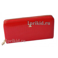 Косметичка женская CHANEL Red натуральная кожа цвет красный 20x14см/9036