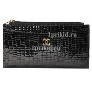 Косметичка женская CHANEL натуральная кожа цвет чёрный 20x14см/9036