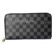 Кошелёк LOUIS VUITTON мужской чёрный натуральная кожа 21x12см/40455