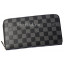 Кошелёк LOUIS VUITTON мужской чёрный натуральная кожа 21x12см/40455