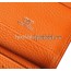 Кошелёк Hermes женский оранжевый натуральная кожа 19x10см/05119
