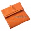 Кошелёк Hermes женский оранжевый натуральная кожа 19xсм/0514