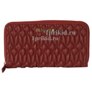 Кошелёк MIU MIU женский красный натуральная кожа 19x10см/5553