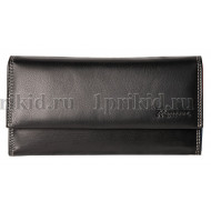 Кошелек PRENSITI из кожи женский чёрный натуральная кожа 19x10см/67901