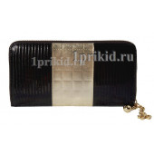 Кошелёк SONIA RYKIEL женский чёрный натуральная кожа 19x10см/05849