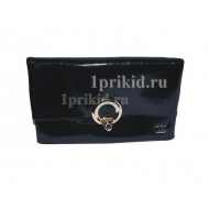 Кошелёк CHANEL женский чёрный натуральная кожа 24x12см/6754