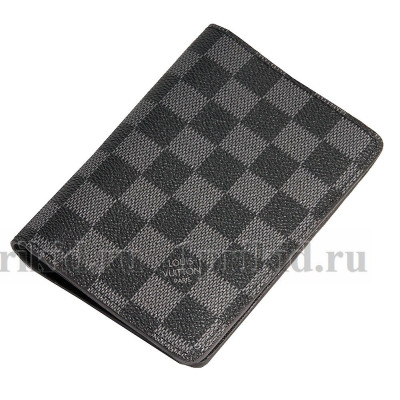 LOUIS VUITTON (луис витон) обложка натуральная кожа цвет чёрный 10x14см/46750