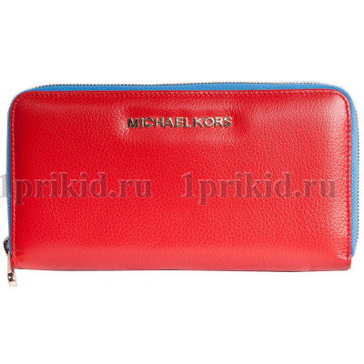 MICHAEL KORS кошелек женский красный натуральная кожа 19x2x10см/34597