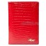 Обложка для паспорта натуральная кожа цвет красный 10x14см/43564