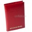 Обложка для паспорта натуральная кожа цвет красный 10x14см/54850