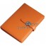 Обложка для документов HERMES натуральная кожа цвет оранжевый 10x14см/0458