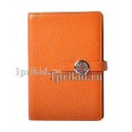 Женский кошелёк Hermes женский оранжевый натуральная кожа 10x11см/03319