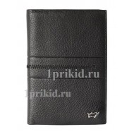 Обложка на паспорт натуральная кожа цвет чёрный 10x14см/4993