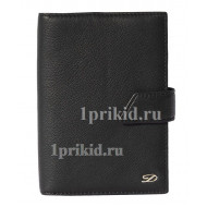 Кошелёк S.T. Dupont D мужской чёрный натуральная кожа 11x9см/323