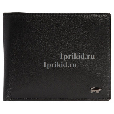 Портмоне Braun Buffel мужской чёрный натуральная кожа 11x9см/6625