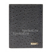 Портмоне ZILLI мужской серый натуральная кожа 11x14см/3742