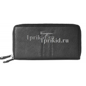 Портмоне Salvatore Ferragamo мужской чёрный натуральная кожа 19x4x10см/8957