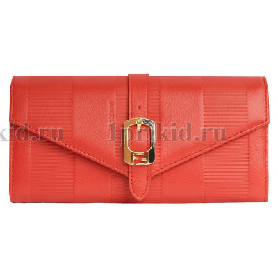 Женский FENDI кошелек женский красный натуральная кожа 19x9см/24564