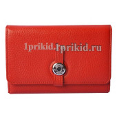 Женский кошелёк Hermes Red женский красный натуральная кожа 11x15см/03317