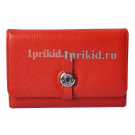 Женский кошелёк Hermes Red женский красный натуральная кожа 11x15см/03317