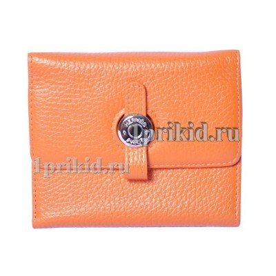 Женский кошелёк Hermes женский оранжевый натуральная кожа 10x11см/03319